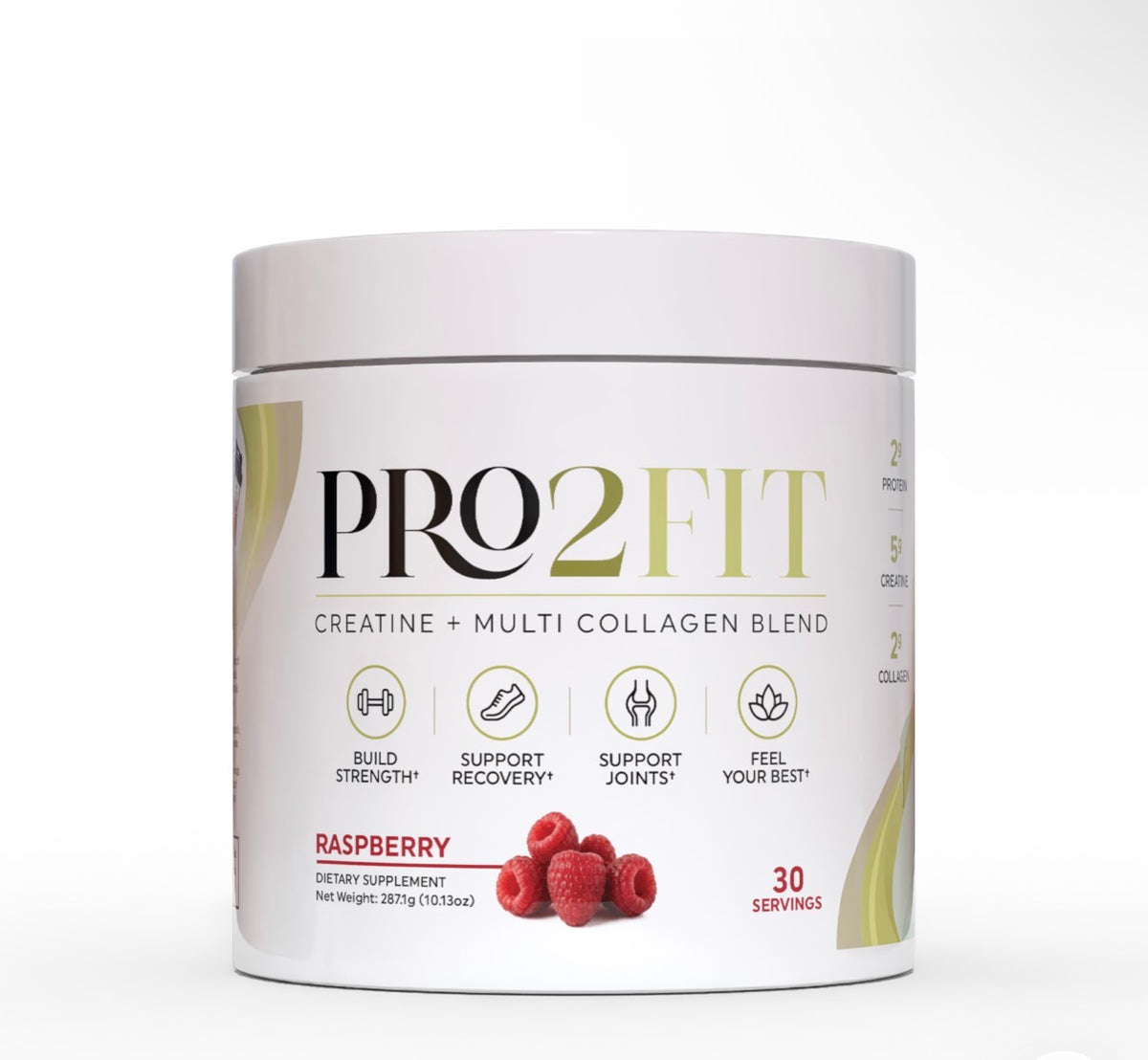 PRO2FIT | Creatine + Multi Collagen Blend – Raspberry